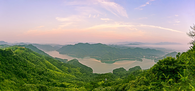 嵊州南山湖全景图