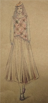 女孩彩鉛
