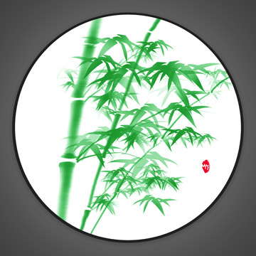 竹子插畫