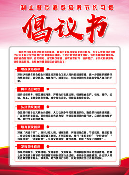 禁止餐飲浪費(fèi)倡議書