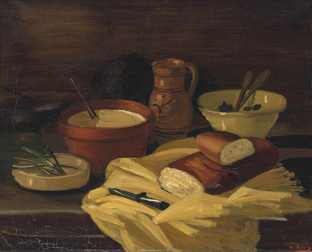 安德烈德朗餐桌上的静物油画