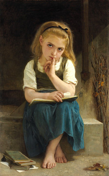 威廉·阿道夫·布格罗唯美小女孩油画