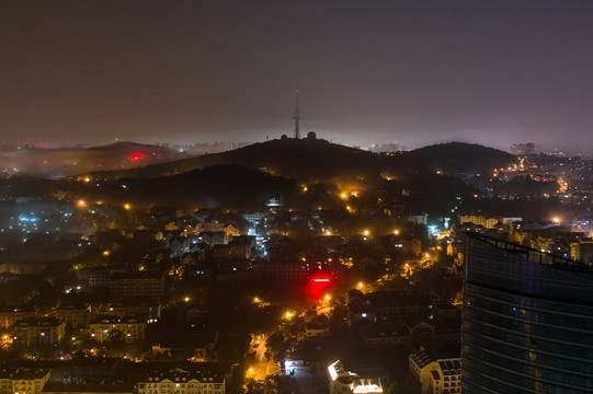 青岛太平山夜景