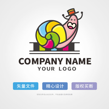 彩色蝸牛logo