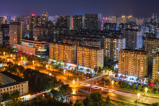 济宁城市夜景