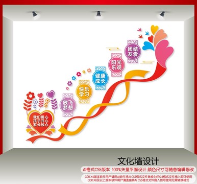 幼兒園樓梯間文化墻