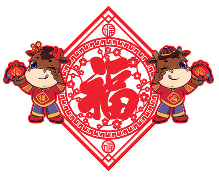 牛年門貼