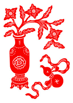 富貴牡丹窗花剪紙