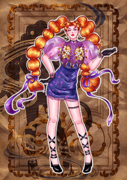 國潮風(fēng)節(jié)日快樂恭喜發(fā)財(cái)美女財(cái)神