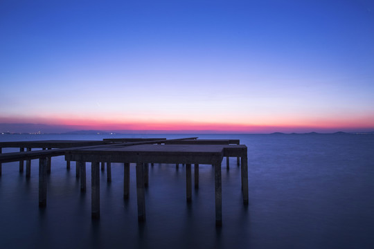 中国苏州七都古码头和太湖美景