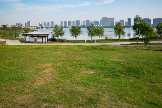 中国江苏江阴敔山湖公园美景