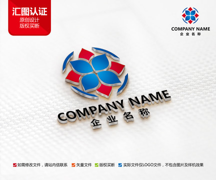原創(chuàng)蓮花標志X字母logo設計