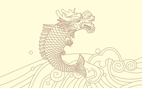 鰲魚線條