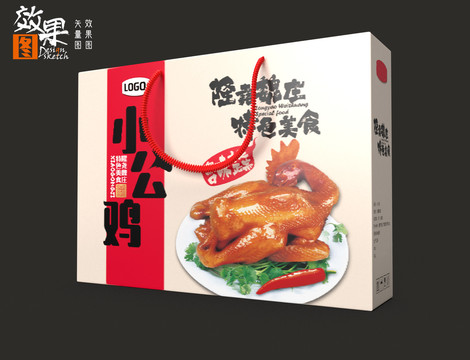 熏鸡熟食包装设计