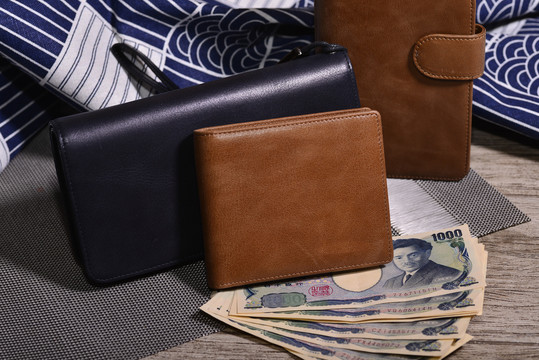 日本风格的钱包皮夹子