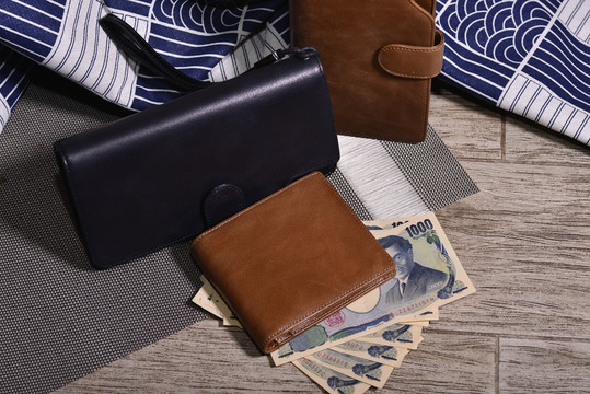 日本风格的钱包皮夹子