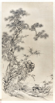 蔣溥歲寒三友圖