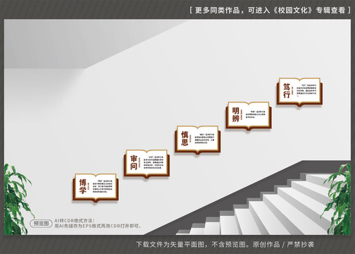 校园楼道楼梯文化墙