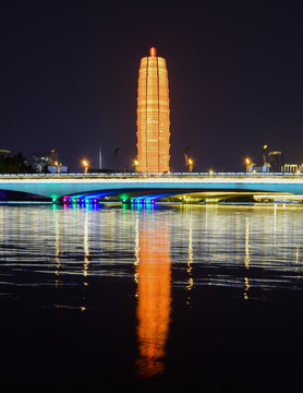 郑东如意湖夜景