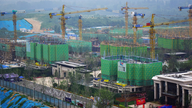 高层建筑工地景观