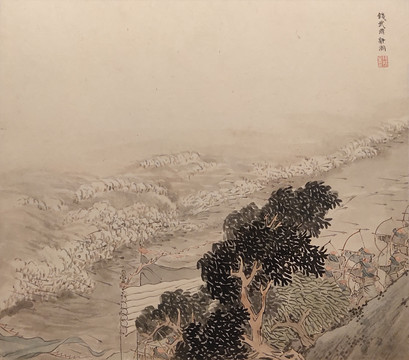 任熊清代山水國(guó)畫(huà)