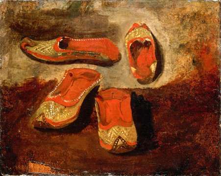 德拉克洛瓦四只鞋子德拉克洛瓦装饰画
