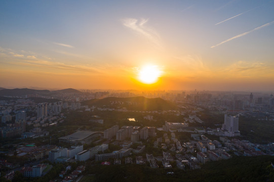 千佛山航拍济南城市风光00