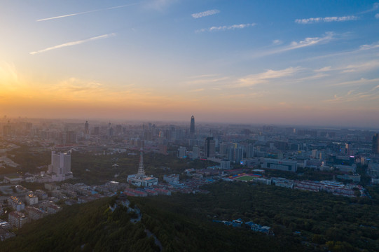 千佛山航拍济南城市风光01