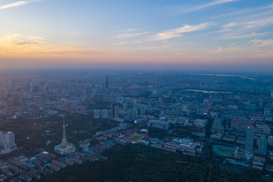 千佛山航拍济南城市风光07