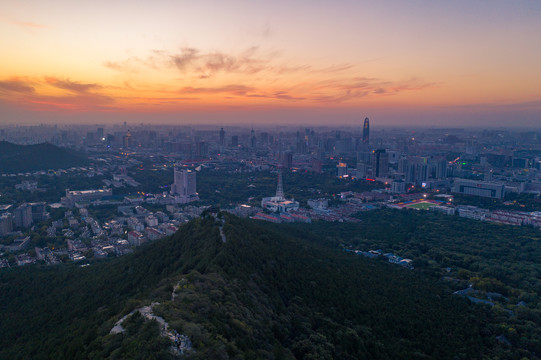 千佛山航拍济南城市风光17