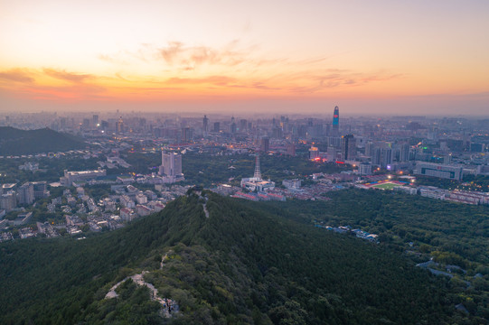 千佛山航拍济南城市风光18