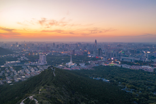 千佛山航拍济南城市风光21