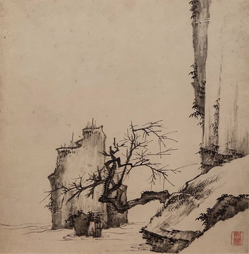 弘仁清代山水畫(huà)
