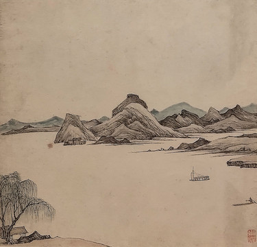 弘仁清代山水畫(huà)