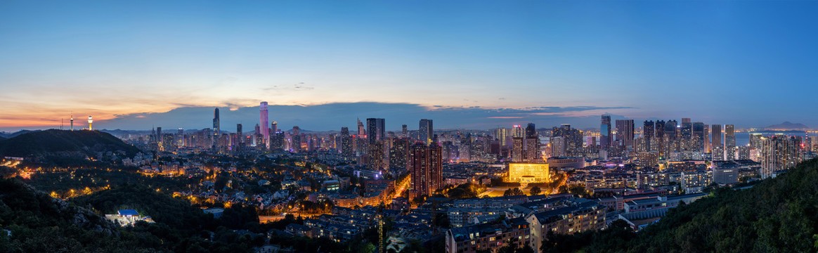 大连城市夜色全景