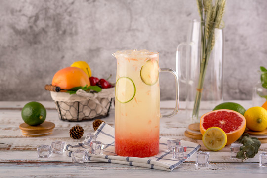 檸檬西柚飲品高清圖