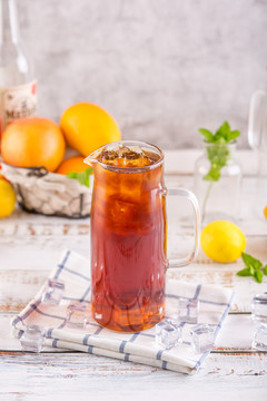 檸檬紅茶飲品高清圖