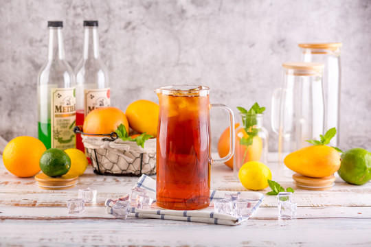 檸檬紅茶飲品高清圖