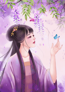 古風(fēng)美人插畫