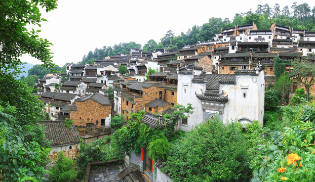 江西篁岭全景图