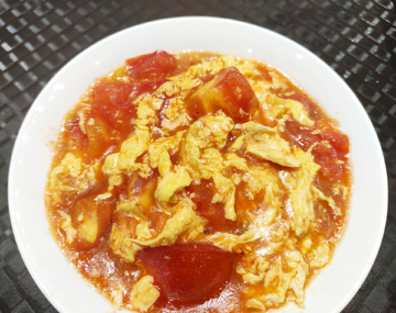 一碗番茄炒蛋菜品西红柿炒鸡蛋