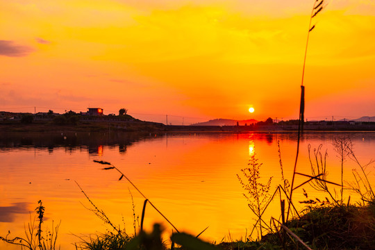 夕阳下的天空