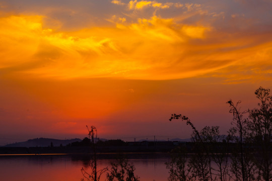 夕阳下的天空