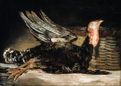 弗朗西斯科·戈雅死去的鸡油画