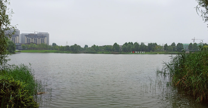 微波湖面风景