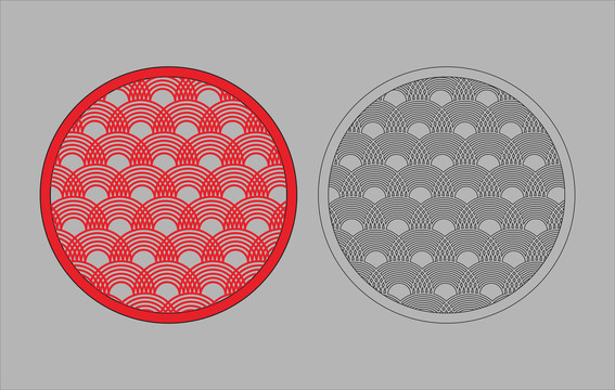 圆形镂空图案