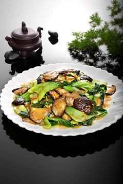 香菇炒油菜