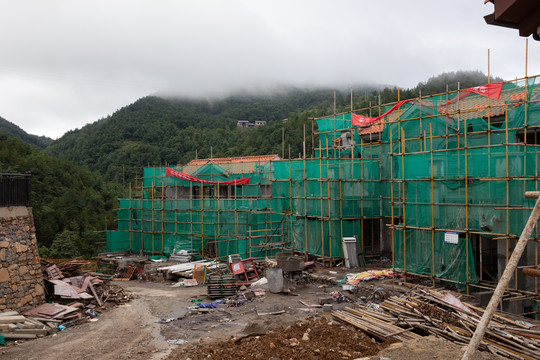 重庆巫山摩天岭建筑工地