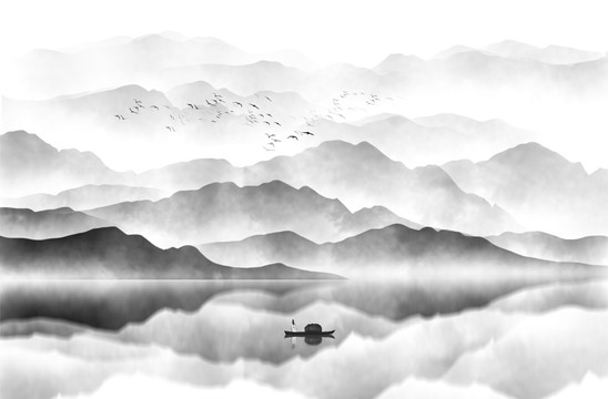 水墨山水畫