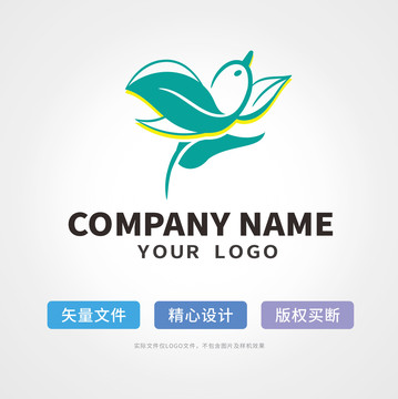 叶子小鸟logo